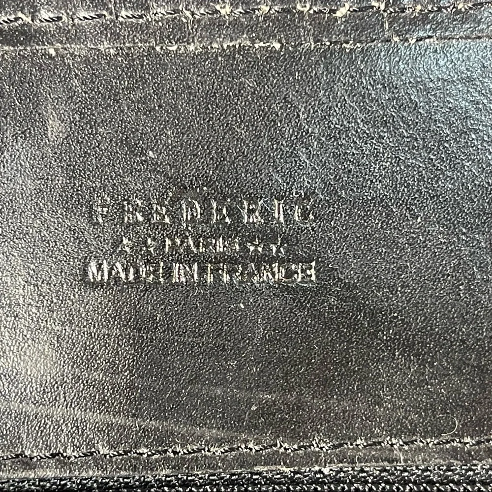 Frederic Paris black leather satchel